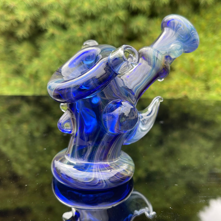 Blue Horny Hand Cannon Glass Pipe JHP Glass   
