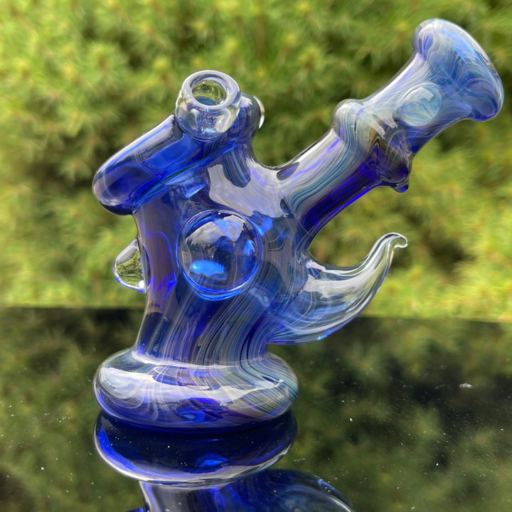Blue Horny Hand Cannon Glass Pipe JHP Glass   