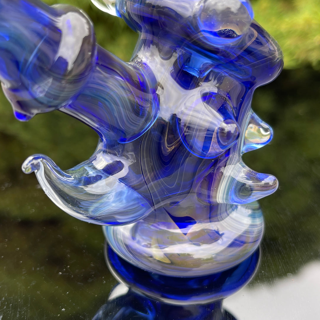 Blue Horny Hand Cannon Glass Pipe JHP Glass   