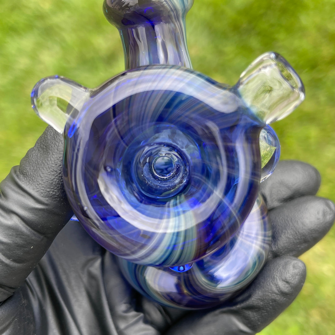 Blue Horny Hand Cannon Glass Pipe JHP Glass   