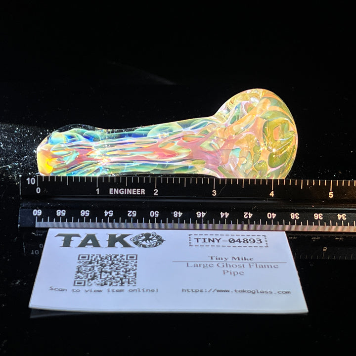 Large Ghost Flame Pipe Glass Pipe Tiny Mike   