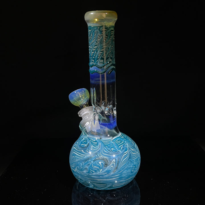 8" Bubble Color Rake Bong Glass Pipe Mary Jane's Glass