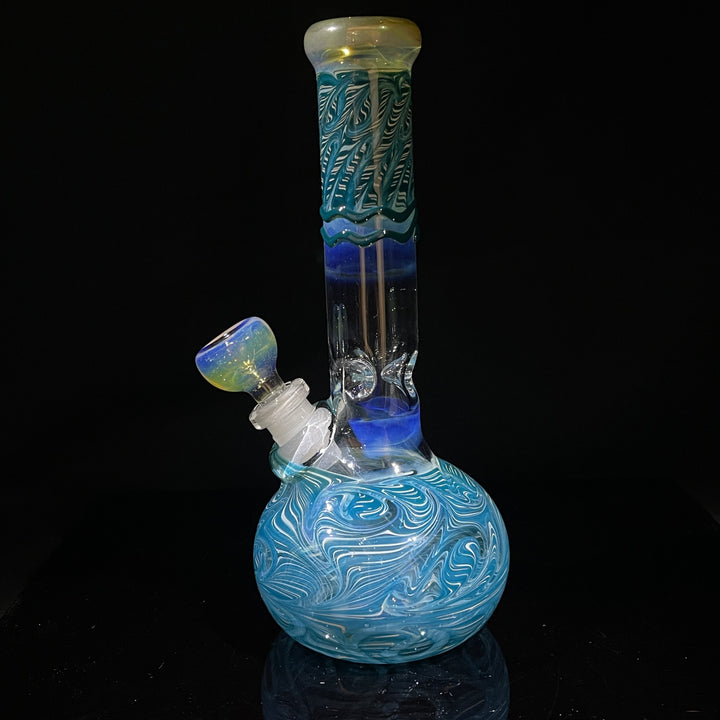 8" Bubble Color Rake Bong Glass Pipe Mary Jane's Glass