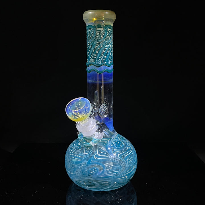 8" Bubble Color Rake Bong Glass Pipe Mary Jane's Glass