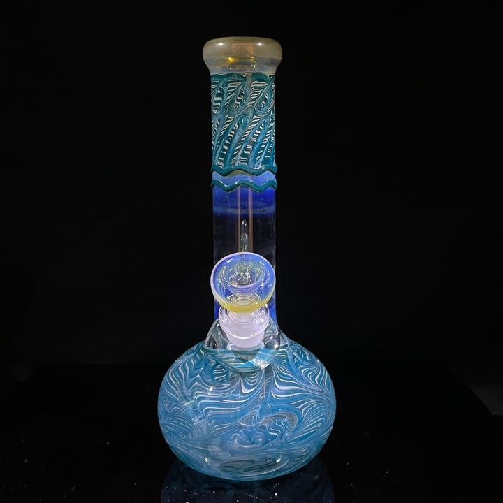 8" Bubble Color Rake Bong Glass Pipe Mary Jane's Glass