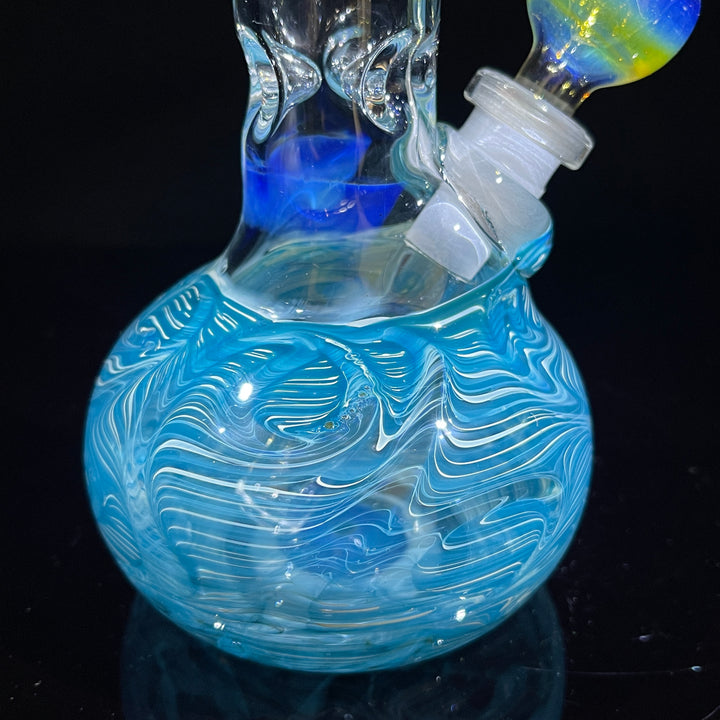 8" Bubble Color Rake Bong Glass Pipe Mary Jane's Glass