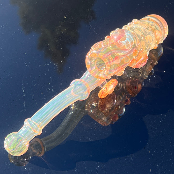 Gold Fumed Marble Bottom Sherlock Glass Pipe Sugar Shack
