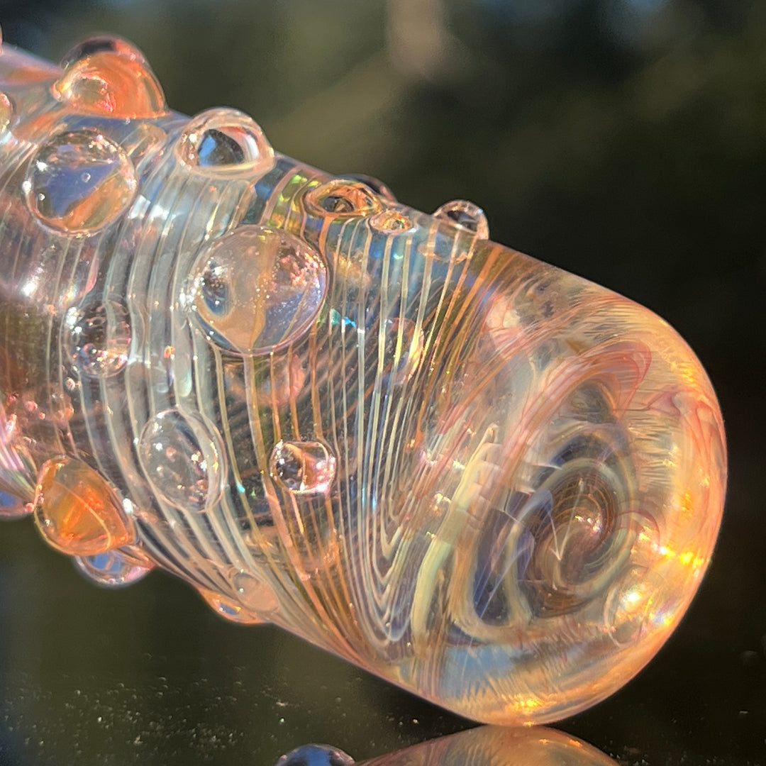 Gold Fumed Marble Bottom Sherlock Glass Pipe Sugar Shack