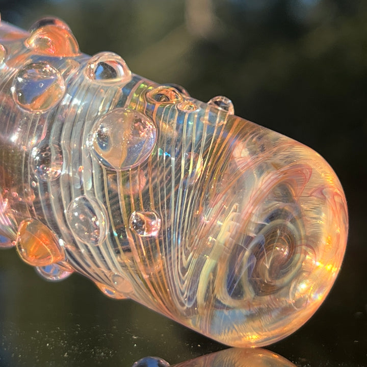 Gold Fumed Marble Bottom Sherlock Glass Pipe Sugar Shack