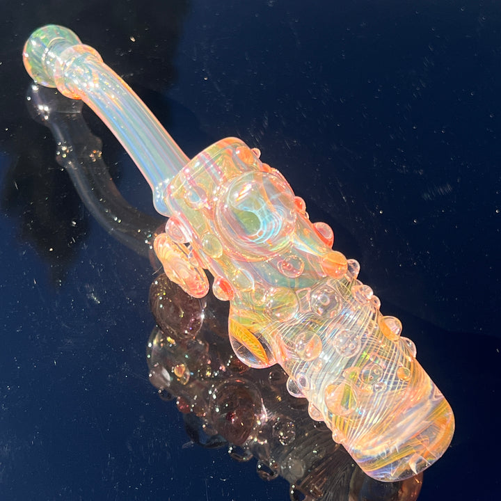 Gold Fumed Marble Bottom Sherlock Glass Pipe Sugar Shack