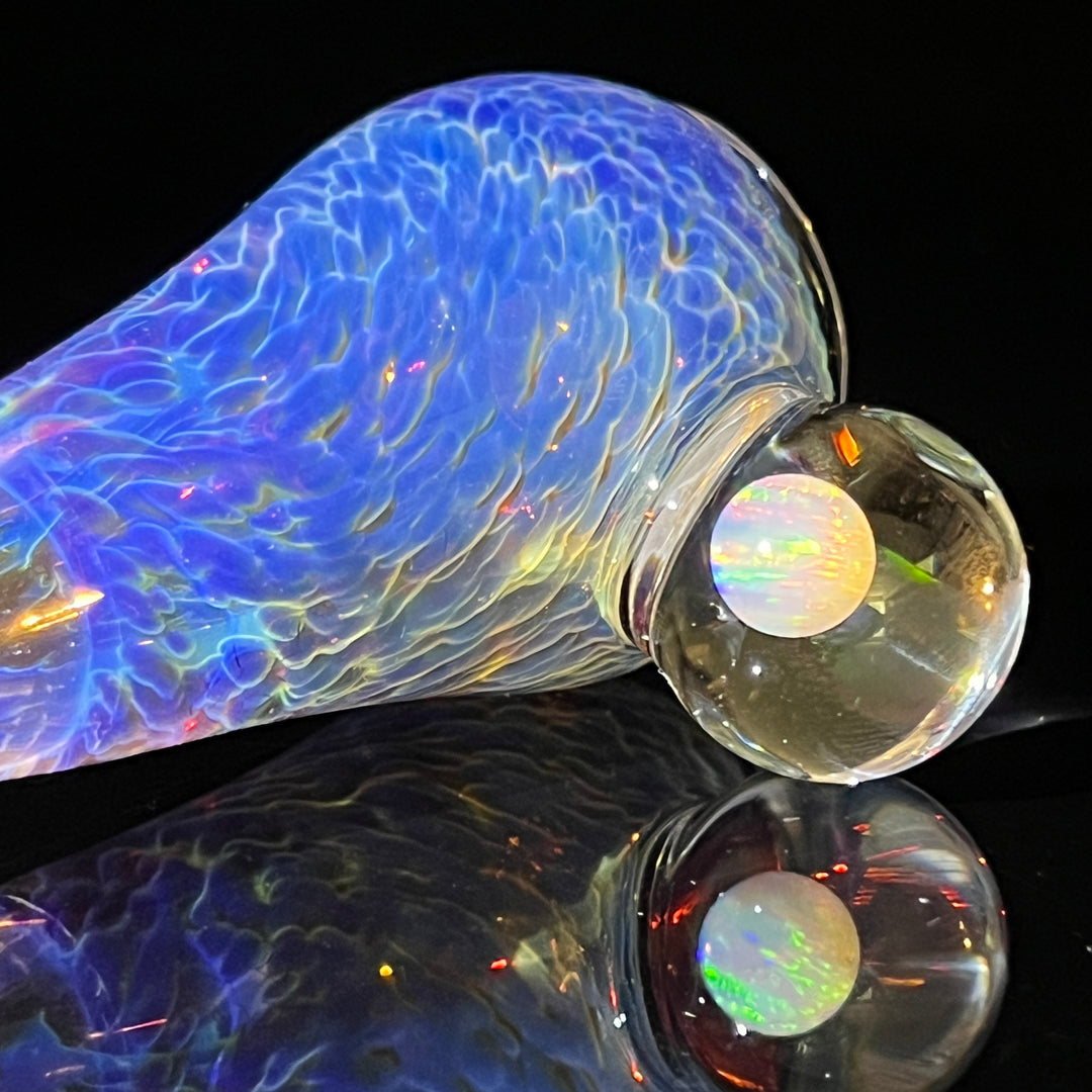 18mm Purple Nebula Pullslide with White Planet Opal Accessory Tako Glass   
