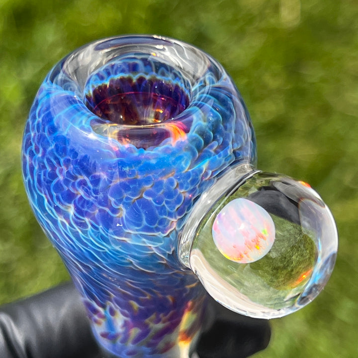 18mm Purple Nebula Pullslide with White Planet Opal Accessory Tako Glass   