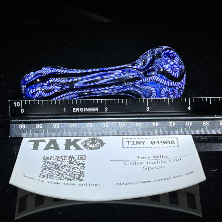 Color Inside Out Spoon Glass Pipe Tiny Mike   