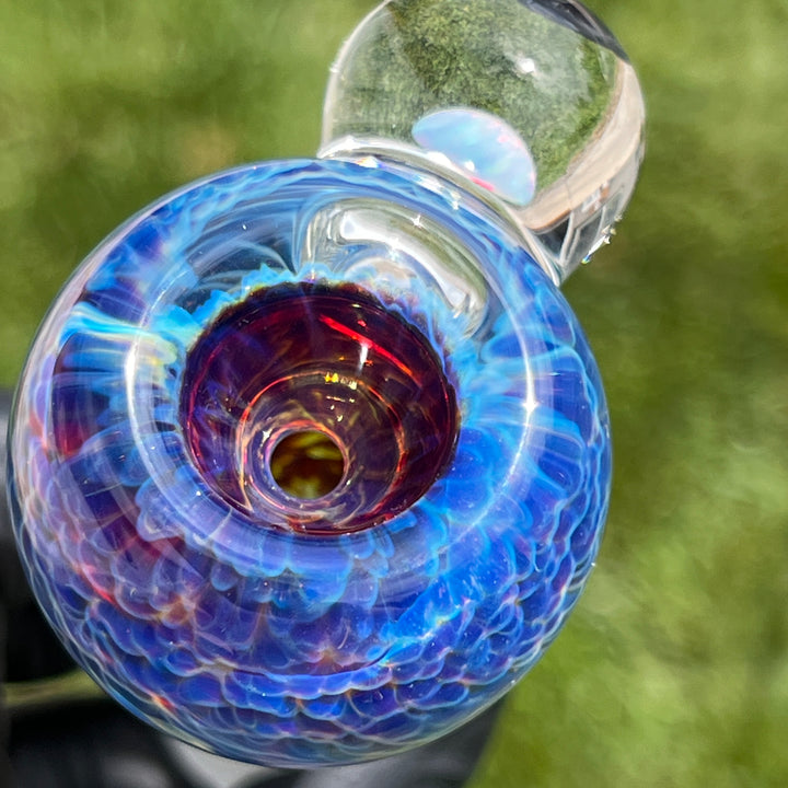 18mm Purple Nebula Pullslide with White Planet Opal Accessory Tako Glass   