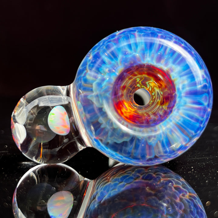 18mm Purple Nebula Pullslide with White Planet Opal Accessory Tako Glass   