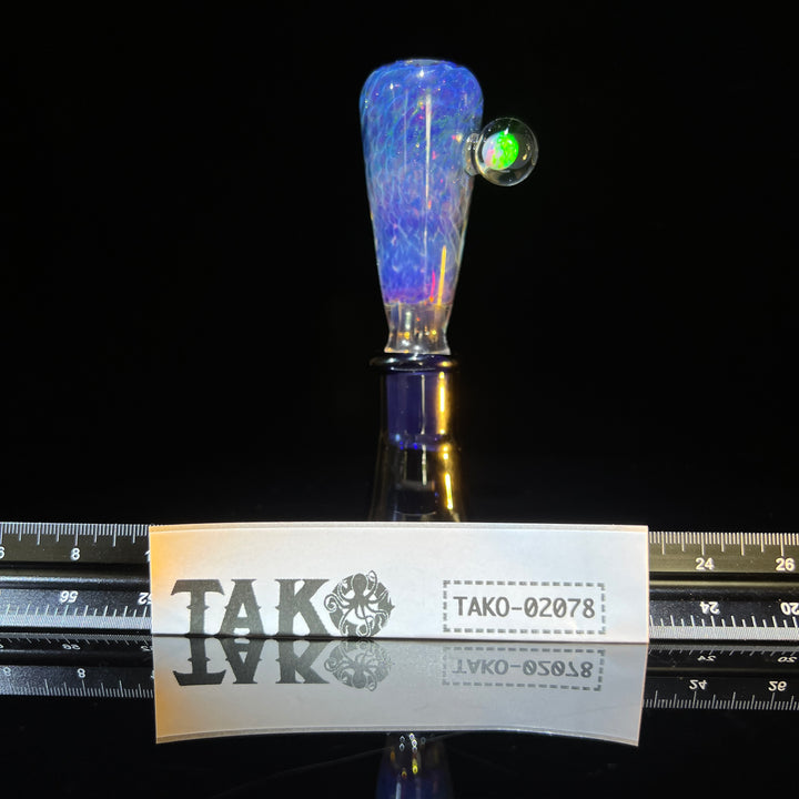 18mm Purple Nebula Pullslide with White Planet Opal Accessory Tako Glass   