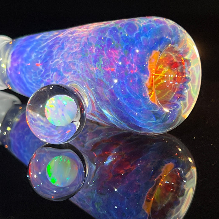 18mm Purple Nebula Pullslide with White Planet Opal Accessory Tako Glass   