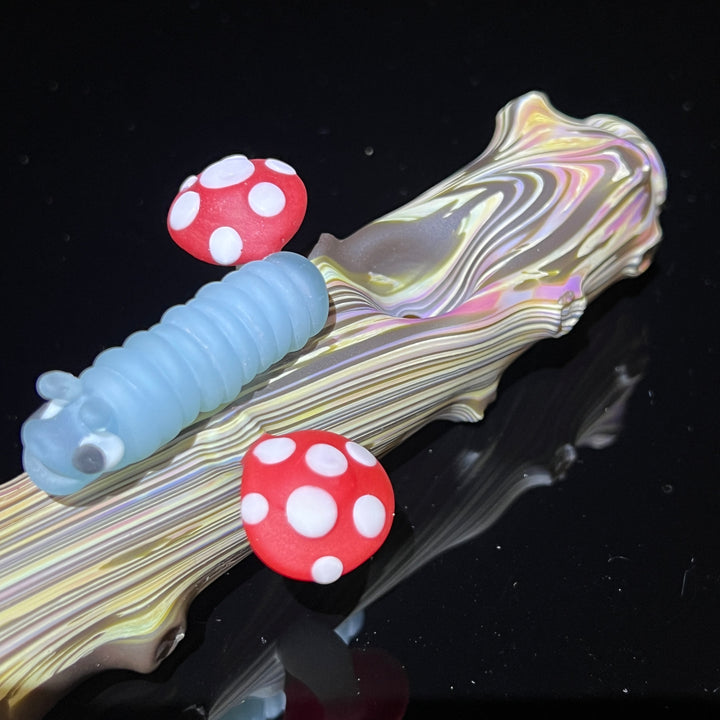 Woodgrain Caterpillar Steam Roller 1 Glass Pipe Wazoo Glass   