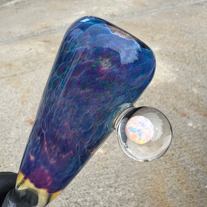 18mm Purple Nebula Pullslide with White Planet Opal Accessory Tako Glass   