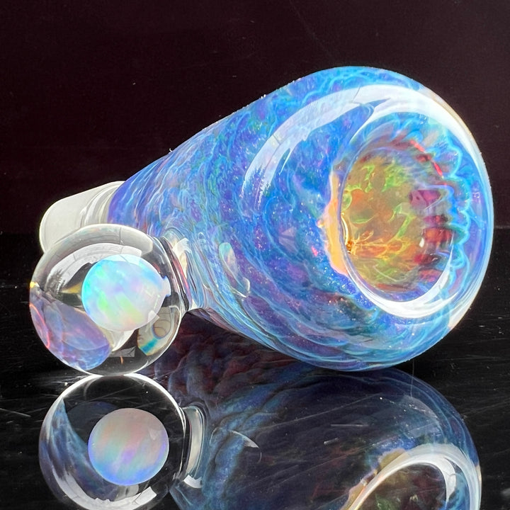 18mm Purple Nebula Pullslide with White Planet Opal Accessory Tako Glass   