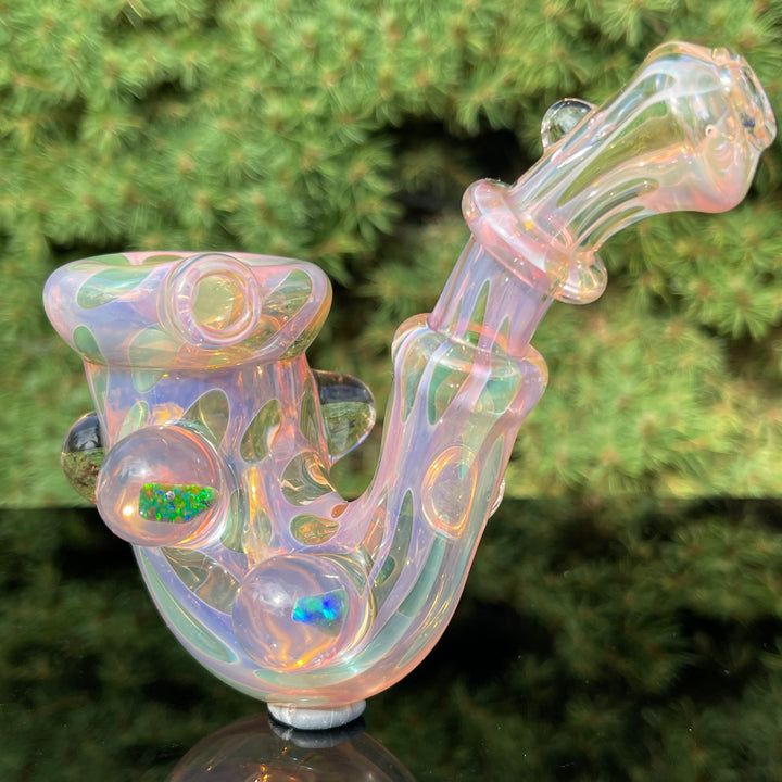 Moon Fume Black Opal Sherlock Glass Pipe JHP Glass   