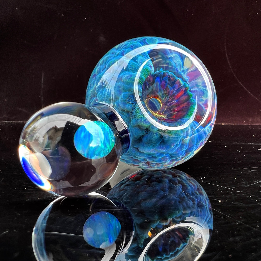 18mm Purple Nebula Pullslide with White Planet Opal Accessory Tako Glass   