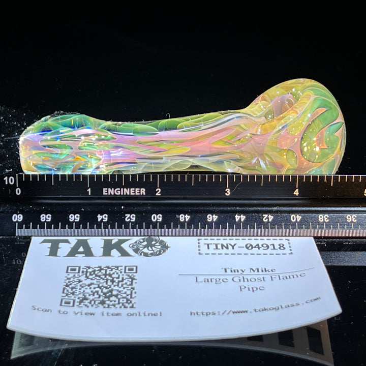 Large Ghost Flame Pipe Glass Pipe Tiny Mike   