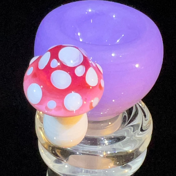 14 mm Lavender Mushroom Bowl Water Pipe Beezy Glass   