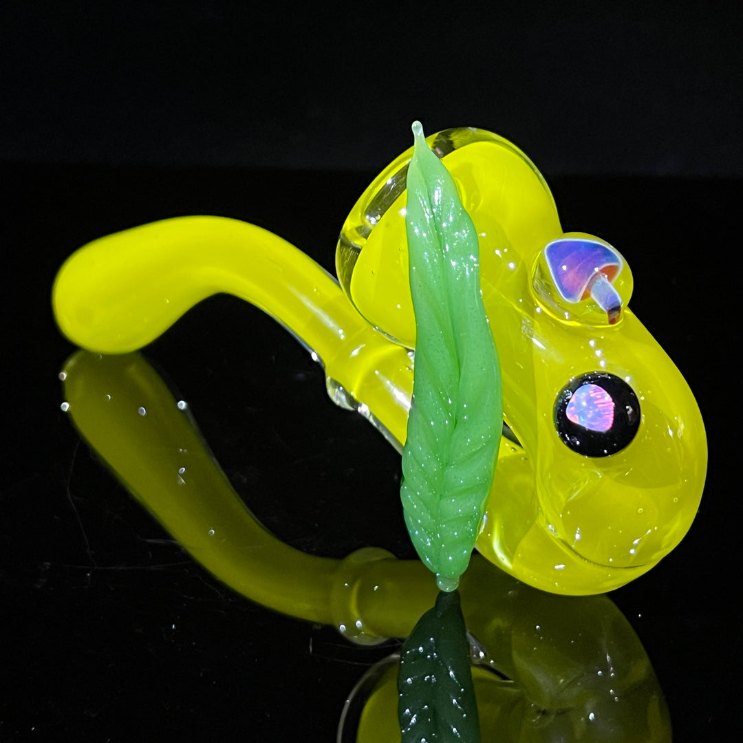 Lemon Mushroom Leaf Opal Opal Sherlock Glass Pipe Beezy Glass   