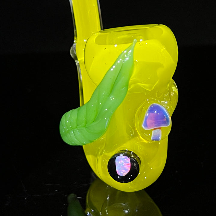Lemon Mushroom Leaf Opal Opal Sherlock Glass Pipe Beezy Glass   