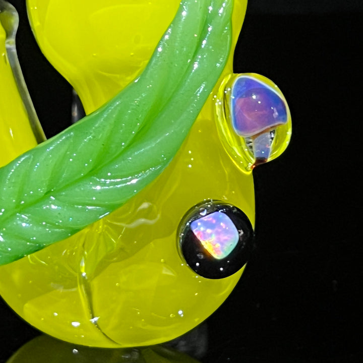 Lemon Mushroom Leaf Opal Opal Sherlock Glass Pipe Beezy Glass   