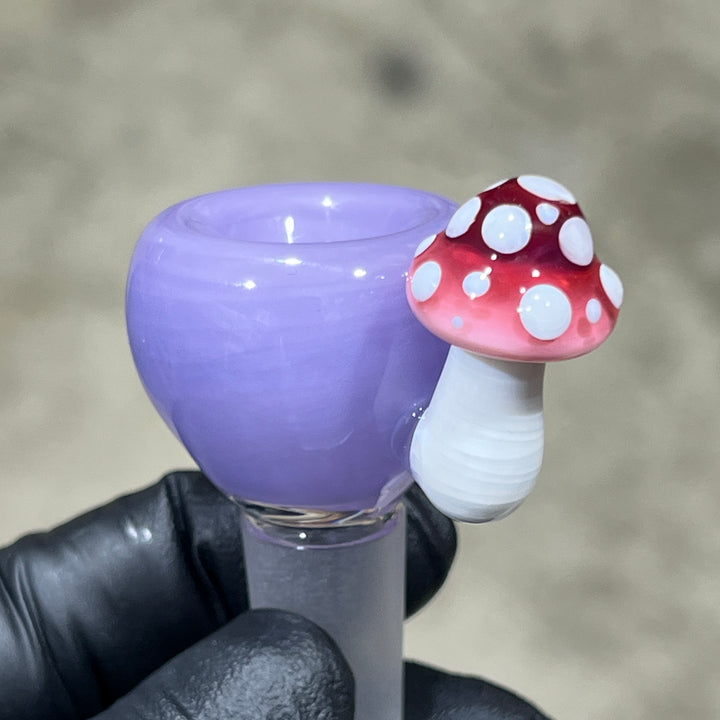 14 mm Lavender Mushroom Bowl Water Pipe Beezy Glass   
