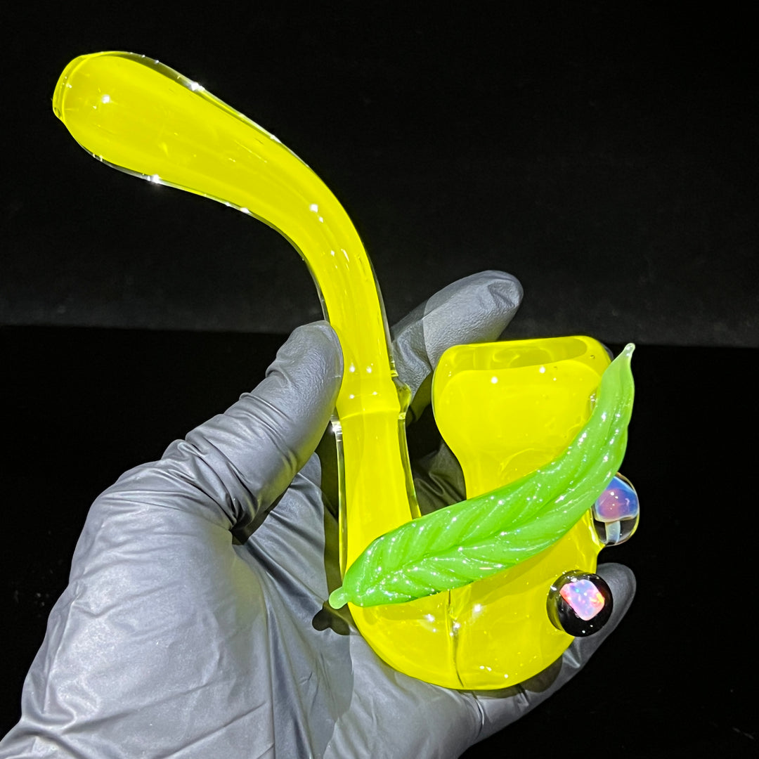 Lemon Mushroom Leaf Opal Opal Sherlock Glass Pipe Beezy Glass   