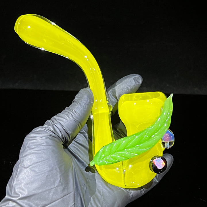 Lemon Mushroom Leaf Opal Opal Sherlock Glass Pipe Beezy Glass   