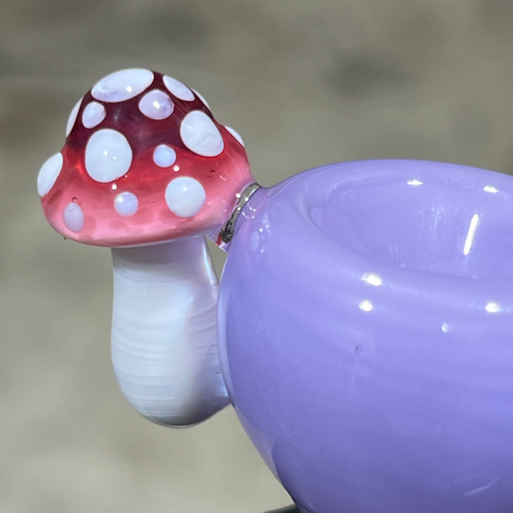 14 mm Lavender Mushroom Bowl Water Pipe Beezy Glass   