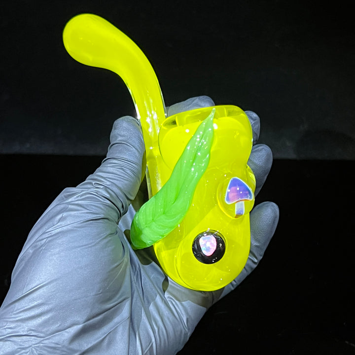 Lemon Mushroom Leaf Opal Opal Sherlock Glass Pipe Beezy Glass   