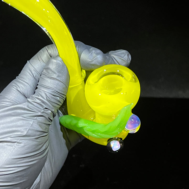 Lemon Mushroom Leaf Opal Opal Sherlock Glass Pipe Beezy Glass   