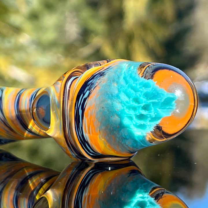 Tropical Surge Alien Brain Honeycomb Pipe Glass Pipe Plug a Nug