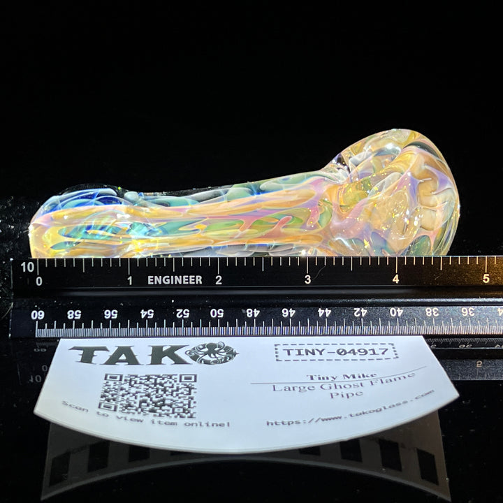 Large Ghost Flame Pipe Glass Pipe Tiny Mike   