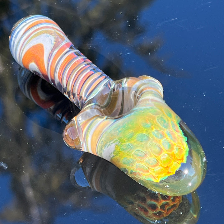 Peat Bog Alien Brain Honeycomb Pipe Glass Pipe Plug a Nug