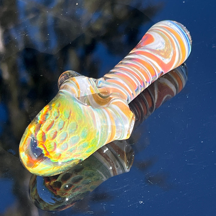 Peat Bog Alien Brain Honeycomb Pipe Glass Pipe Plug a Nug