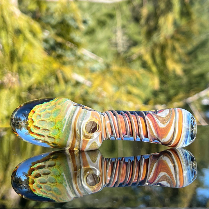 Peat Bog Alien Brain Honeycomb Pipe Glass Pipe Plug a Nug