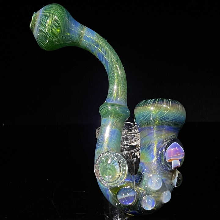 Forest Magic Mushroom Sherlock Glass Pipe Beezy Glass   