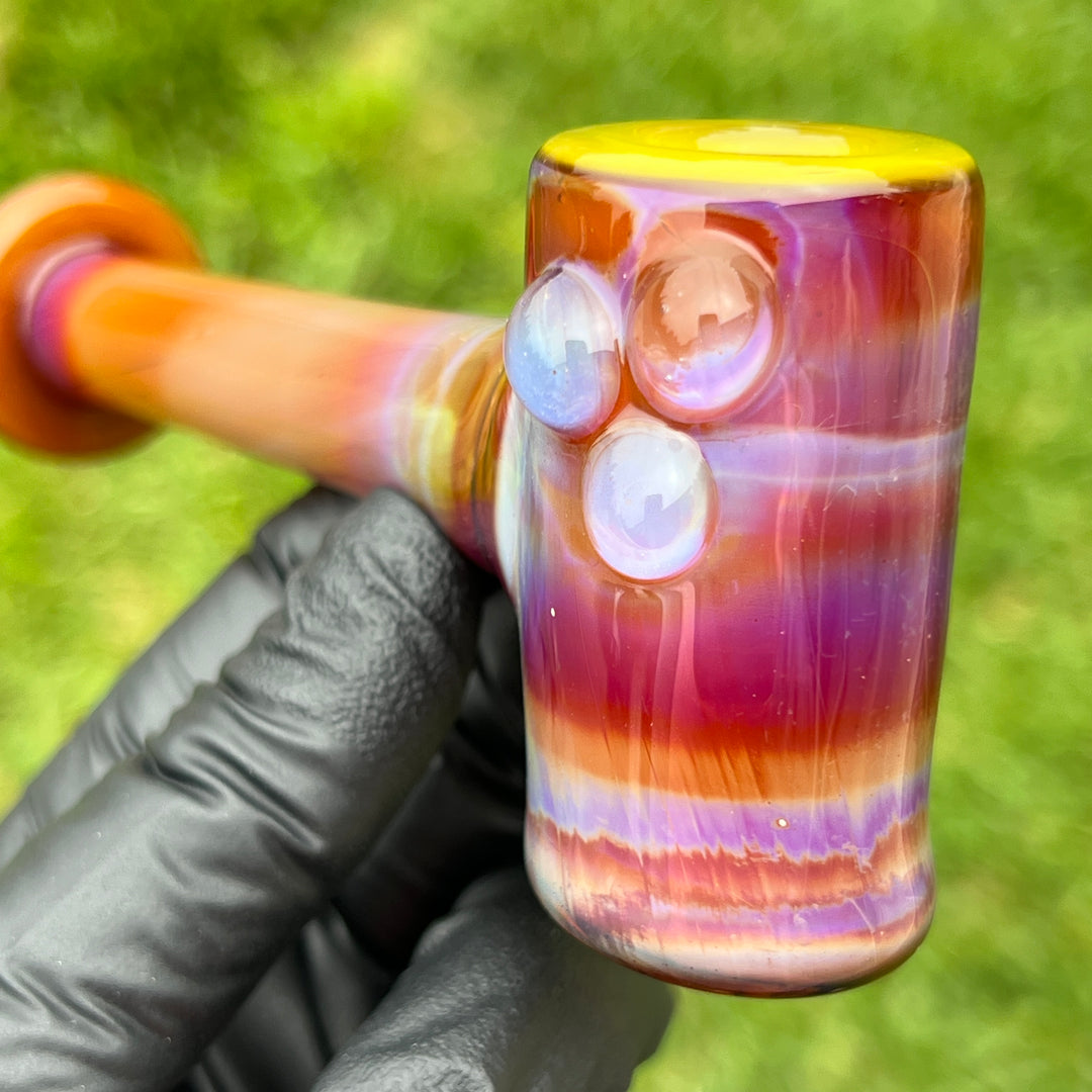 Amber Sunset Hash Hammer Glass Pipe KOP Glass   
