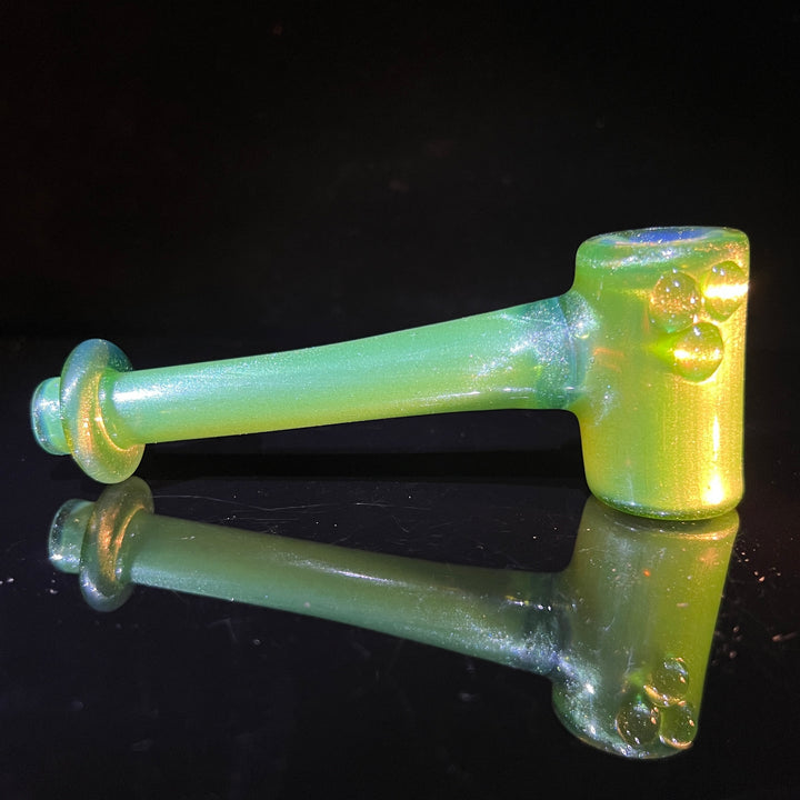 Green Stardust Ghost Hash Hammer Glass Pipe KOP Glass   