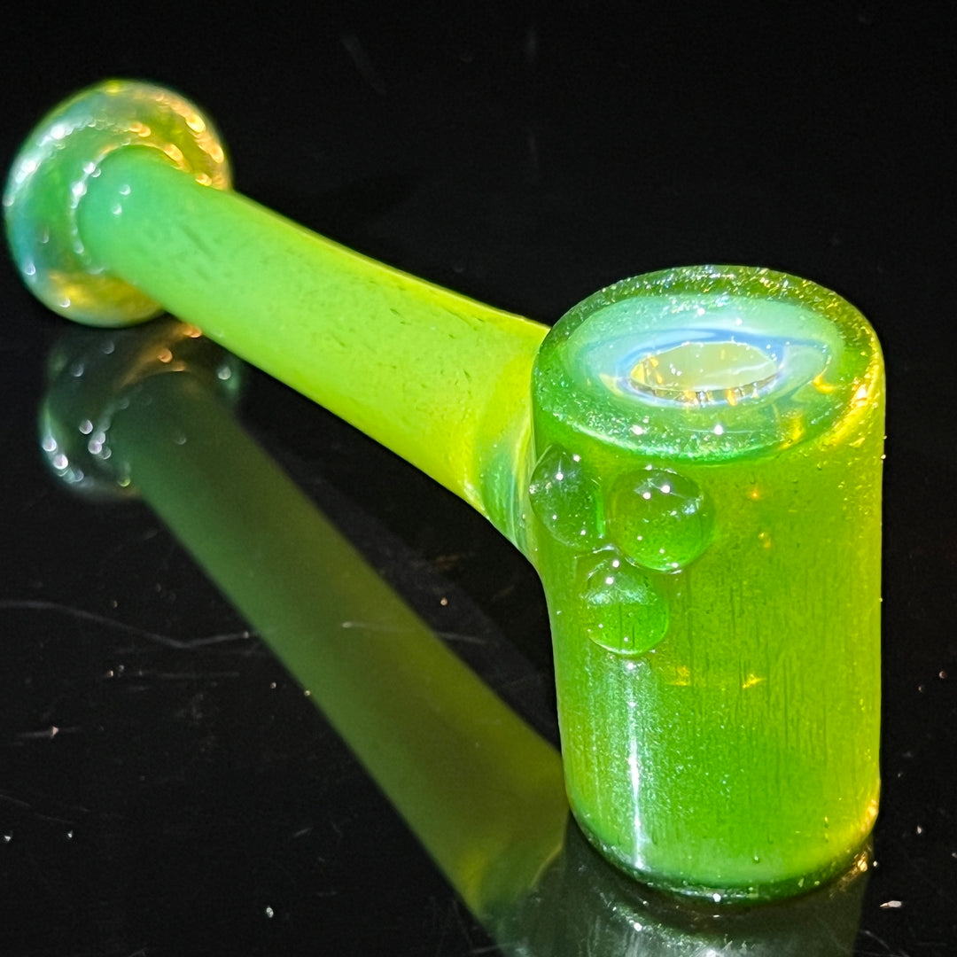 Green Stardust Ghost Hash Hammer Glass Pipe KOP Glass   