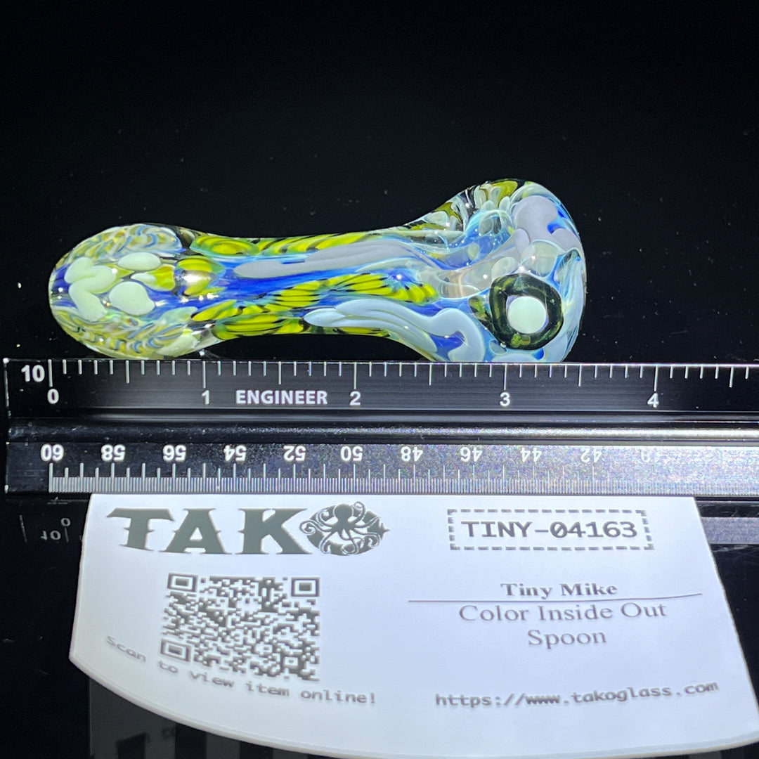 Color Inside Out Spoon Glass Pipe Tiny Mike   