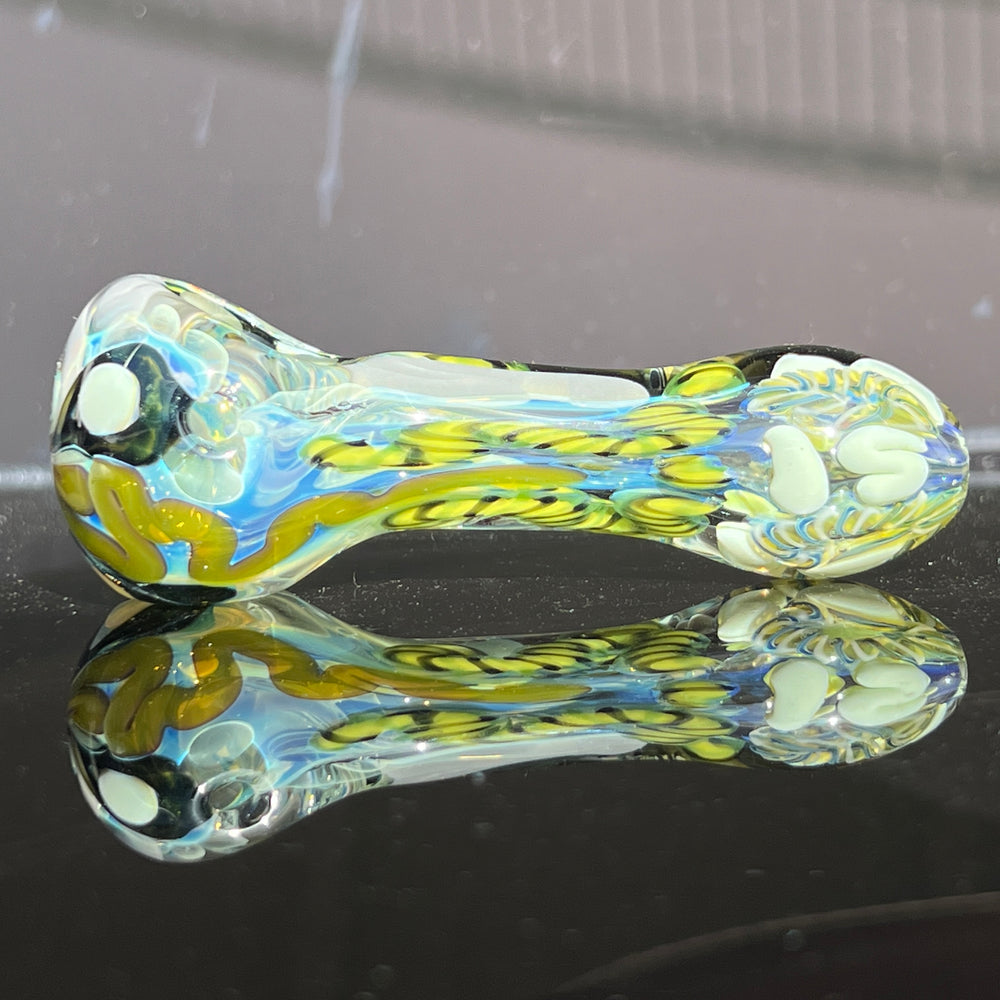 Color Inside Out Spoon Glass Pipe Tiny Mike   