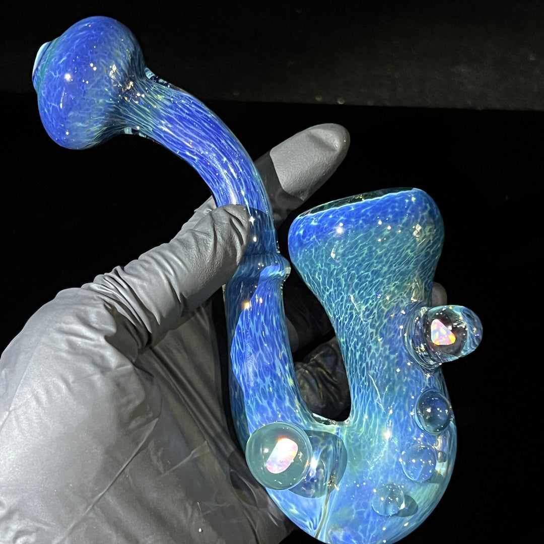 Blue Moon Opal Sherlock Glass Pipe Beezy Glass   
