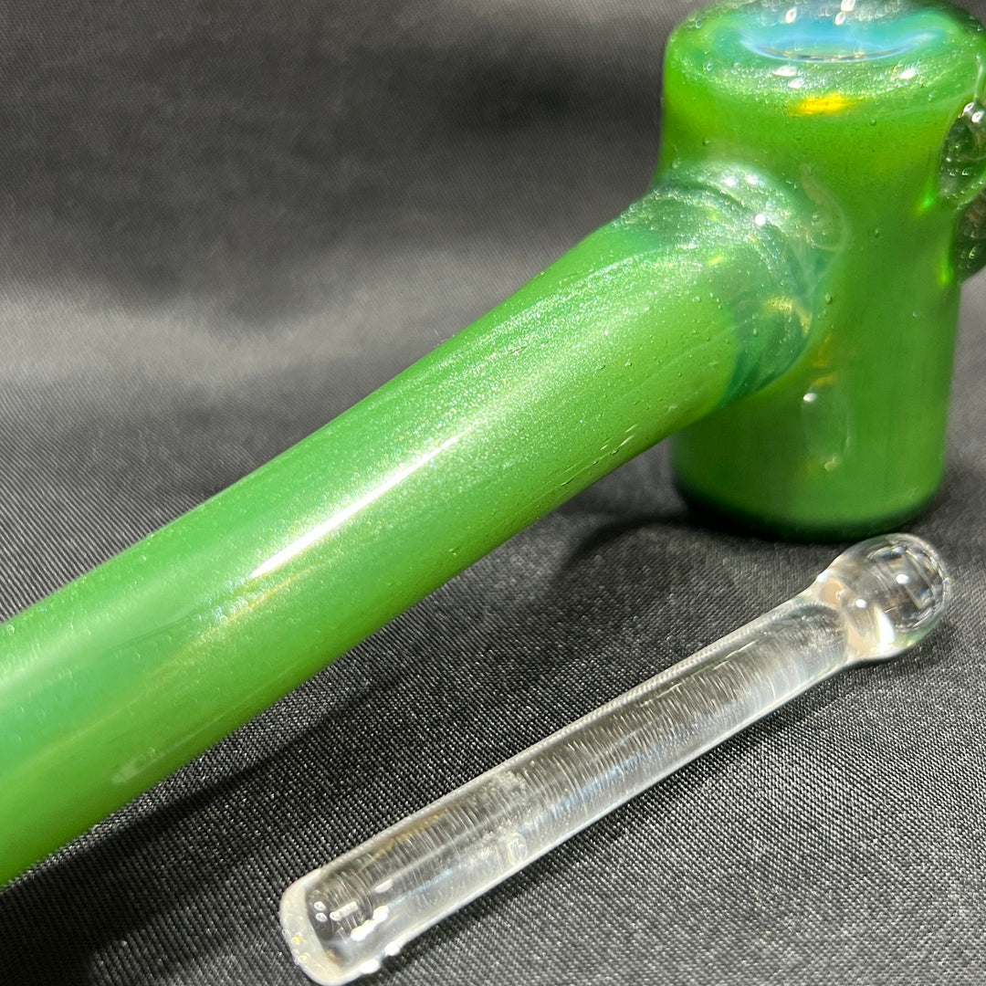 Green Stardust Ghost Hash Hammer Glass Pipe KOP Glass   